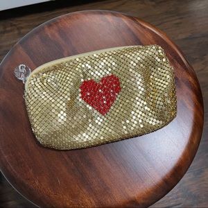 Gold heart crossbody bag